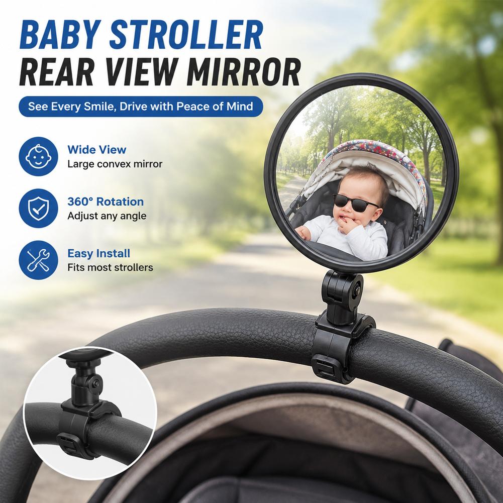 Mirror Handlebar Convex - กระจกมองหลังจักรยานแบบปรับได้ 2 ชิ้น อะคริลิกนูน มุมมองกว้าง สำหรับจักรยานเสือภูเขา