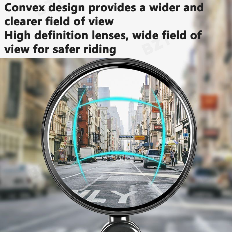 Mirror Handlebar Convex - กระจกมองหลังแบบติดแฮนด์อเนกประสงค์สำหรับจักรยาน จักรยานไฟฟ้า และมอเตอร์ไซค์ 360 องศา °