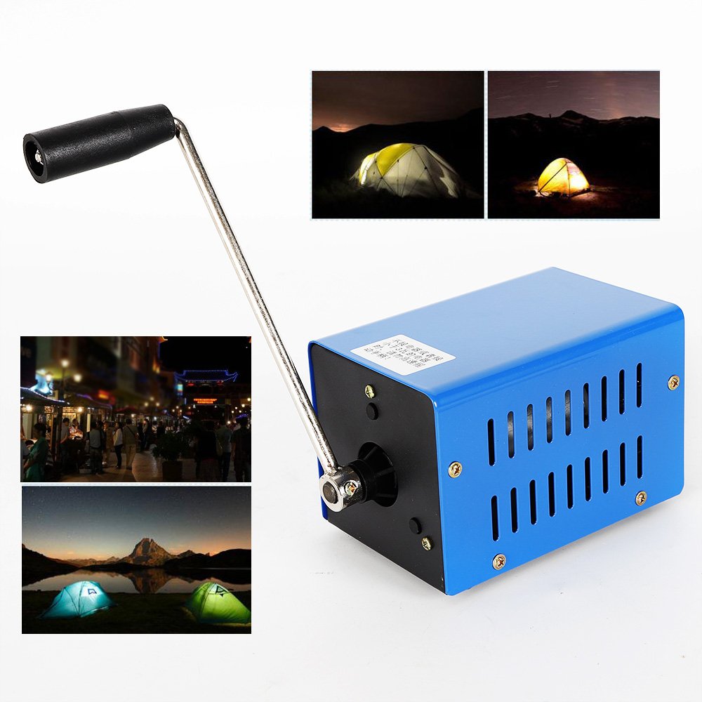 Usb Charger Dynamo - เครื่องกำเนิดไฟฟ้า20W แบบมือ Dynamo เองที่ชาร์จแบบข้อเหวี่ยงเครื่องกำเนิดไฟฟ้าแบบพกพาฉุกเฉิน USB สำหรับเดินทางตั้งแคมป์