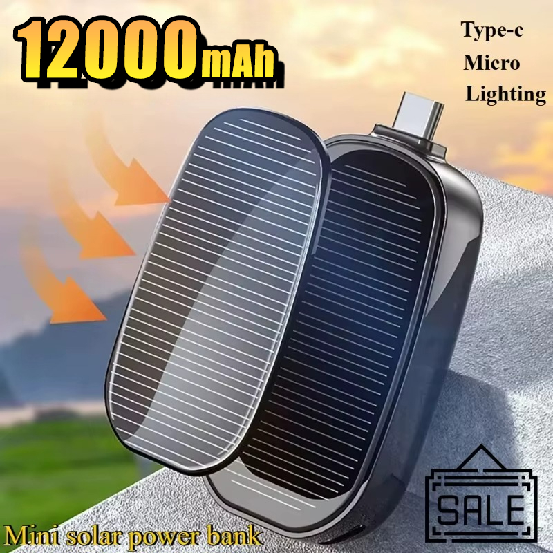 Usb Charger Dynamo - พาวเวอร์แบงค์พลังงานแสงอาทิตย์ขนาดพกพาฉุกเฉิน รูปแบบพวงกุญแจ แบตเตอรี่สำรองขนาดเล็กสำหรับตั้งแคมป์กลางแจ้ง ใช้ได้กับ iPhone และ