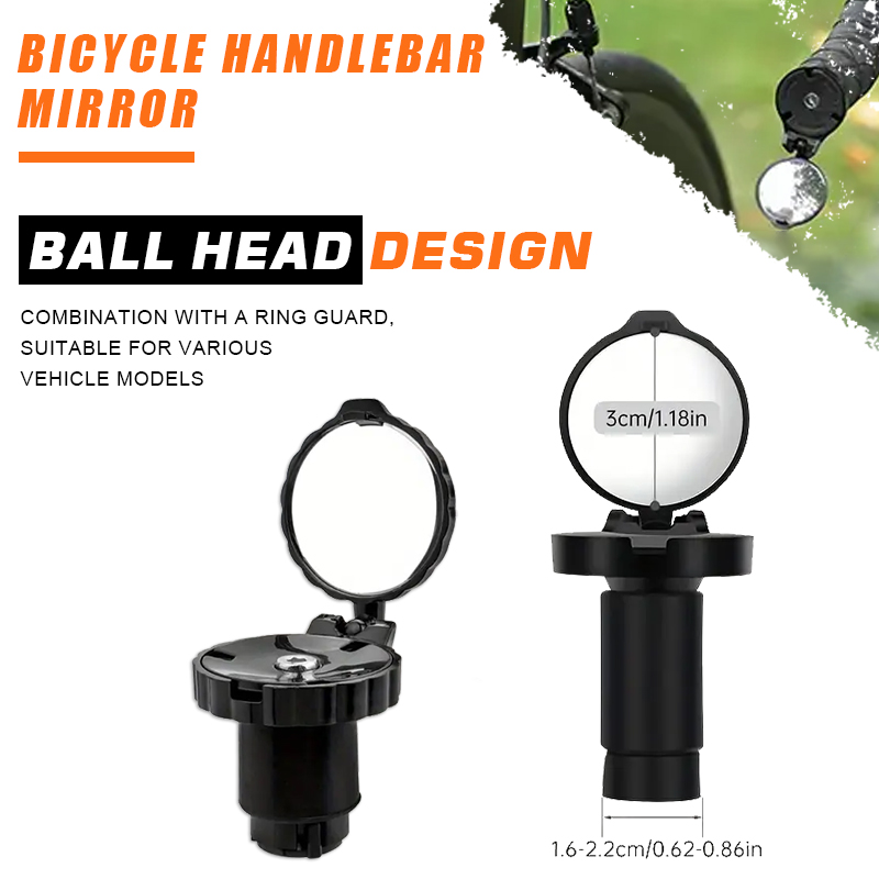 Mirror Handlebar Convex - กระจกมองหลังจักรยาน NPY 2026 แบบมินิ ติดแฮนด์ ปรับหมุนได้