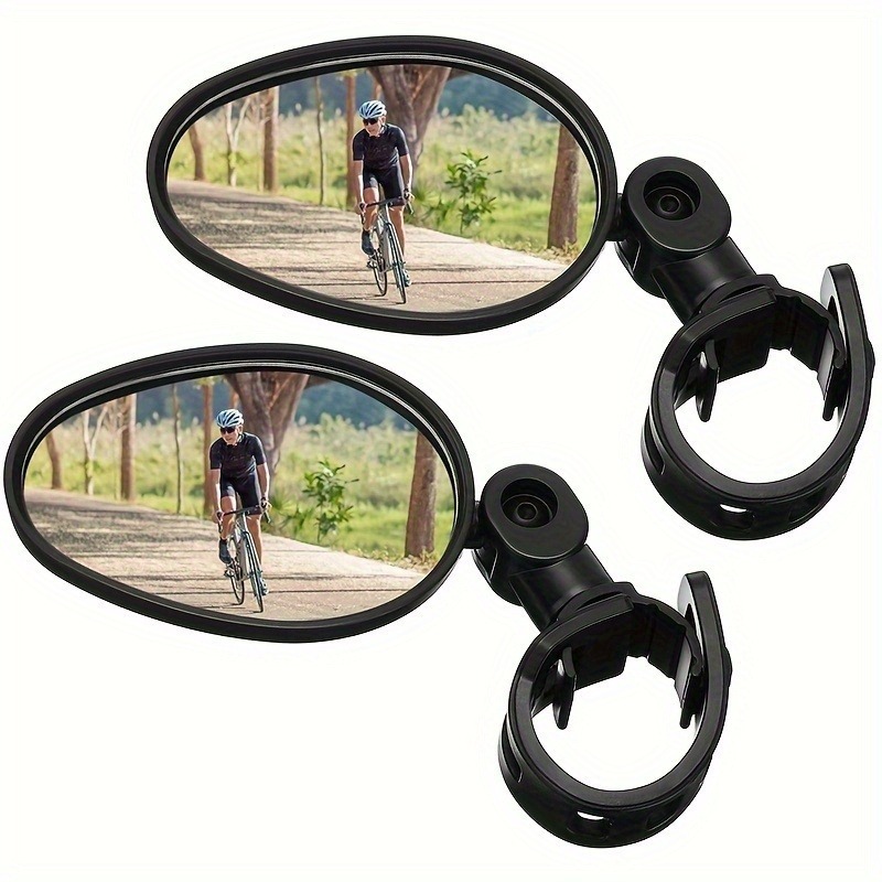 Mirror Handlebar Convex - กระจกมองหลังจักรยาน 1/2 ชิ้น อะคริลิกทรงรีนูน สำหรับการปั่นจักรยาน 360