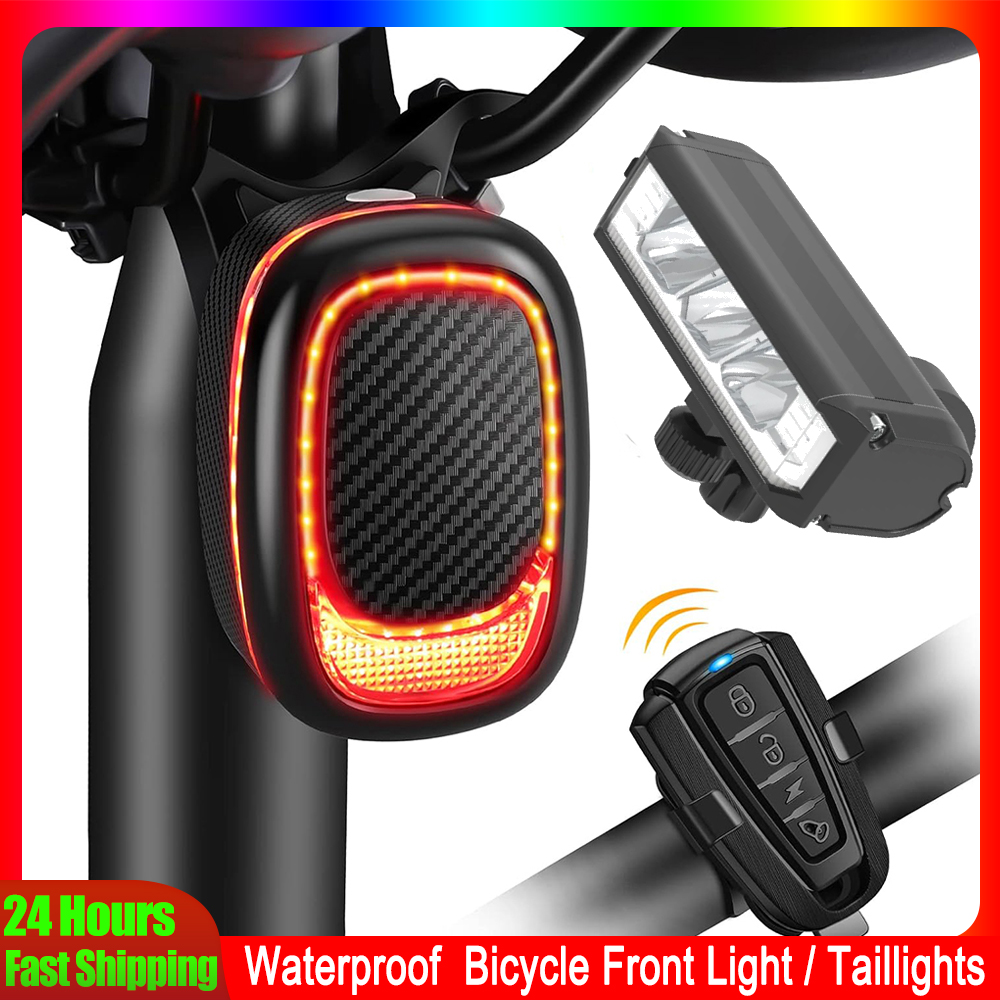 Bike Light Front Rear - Elecpow ไฟท้ายจักรยาน A6Pro ไฟหน้าเตือนและจักรยานกันน้ำชาร์จไฟได้รีโมทคอนโทรลไฟหลังอุปกรณ์เสริม