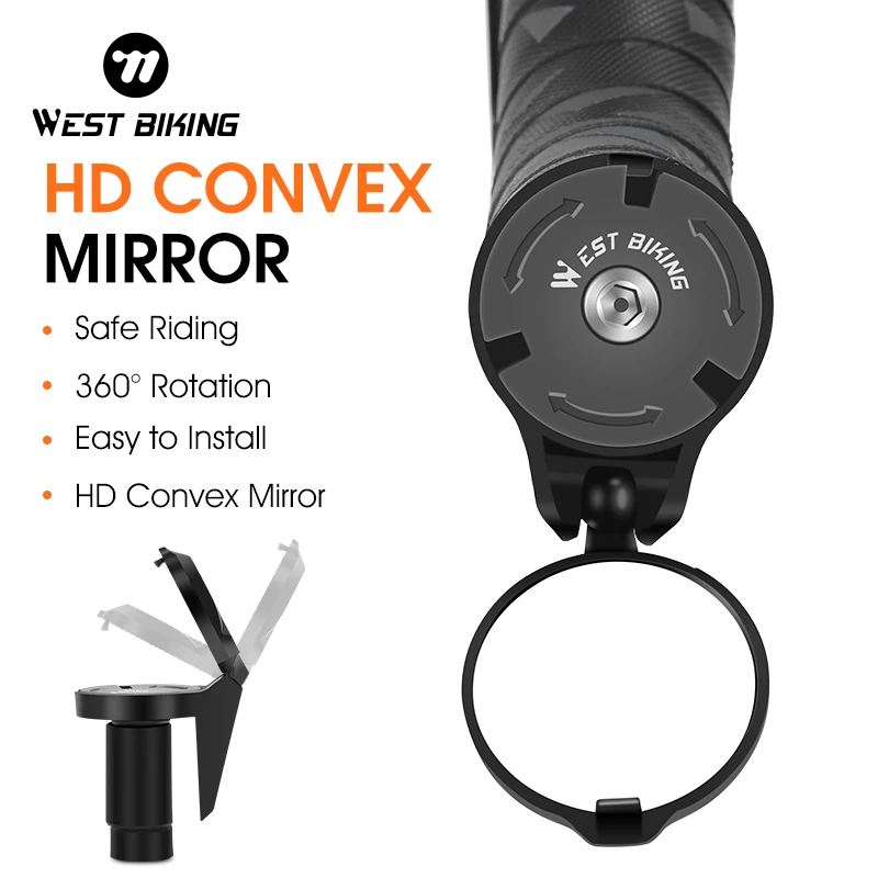 กระจกมองหลังแฮนด์จักรยานตะวันต - Mirror Handlebar Convex บทวิจารณ์และราคา