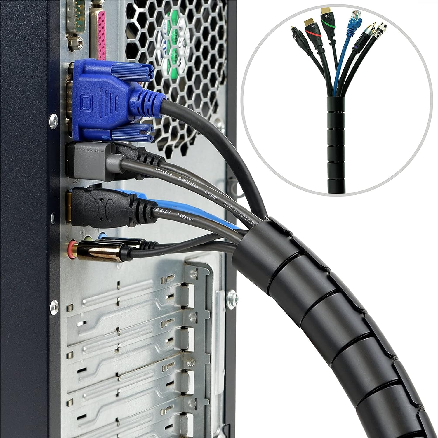 ท่อเก็บสายไฟแบบเกลียว ปลอกหุ้ม - Cable Lock Flexible บทวิจารณ์และราคา