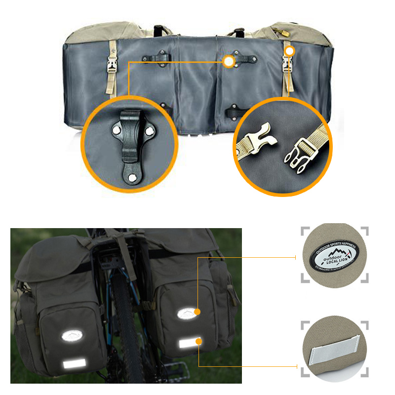 กระเป๋าติดท้ายจักรยานแบบคู่ คว - Panniers Waterproof Rear บทวิจารณ์และราคา