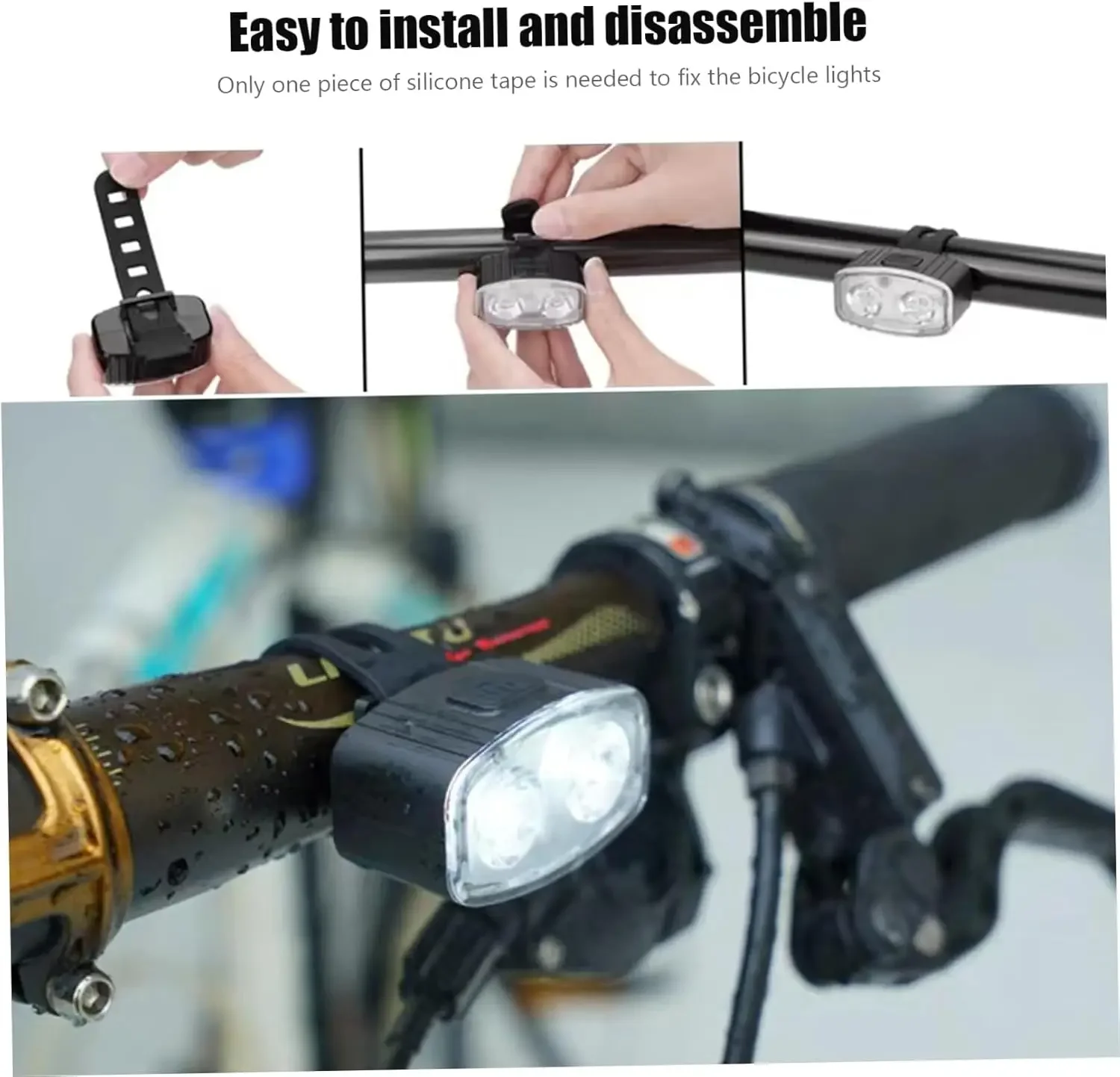 ชุดไฟหน้าจักรยานจักรยานไฟติดท้ - Bike Light Front Rear บทวิจารณ์และราคา