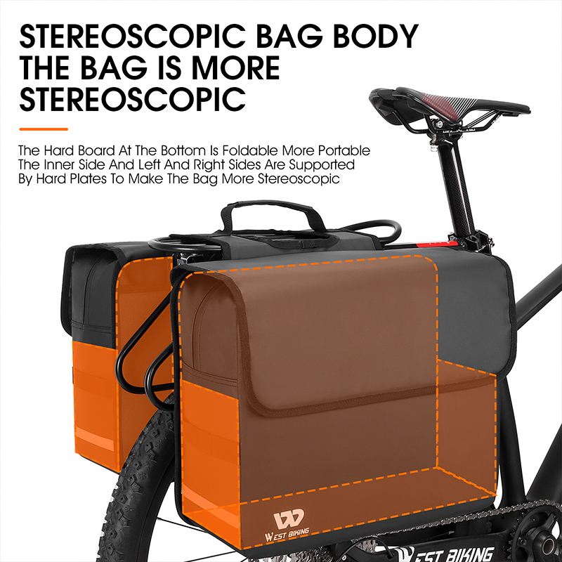กระเป๋าจักรยาน WEST BIKING 36  - Panniers Waterproof Rear บทวิจารณ์และราคา
