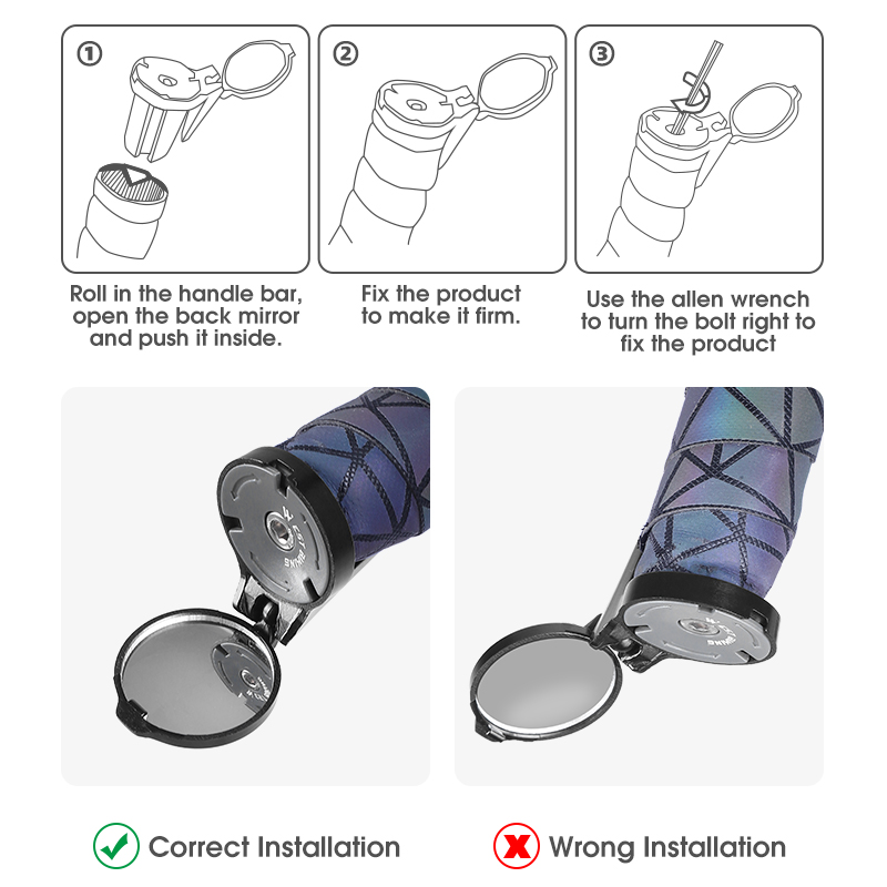 กระจกมองหลังจักรยาน WEST BIKIN - Mirror Handlebar Convex บทวิจารณ์และราคา