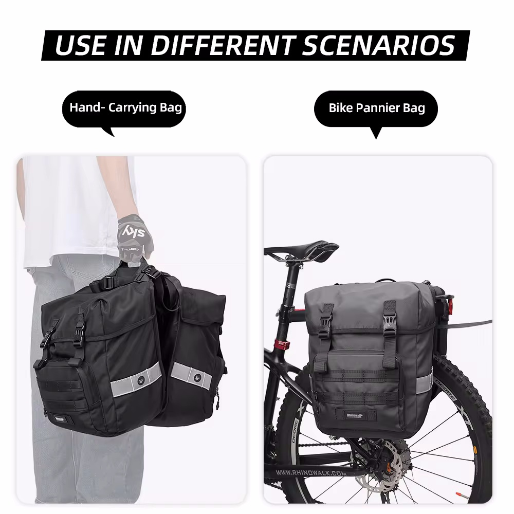 กระเป๋าจักรยาน 40 ลิตร 2 in 1  - Panniers Waterproof Rear บทวิจารณ์และราคา