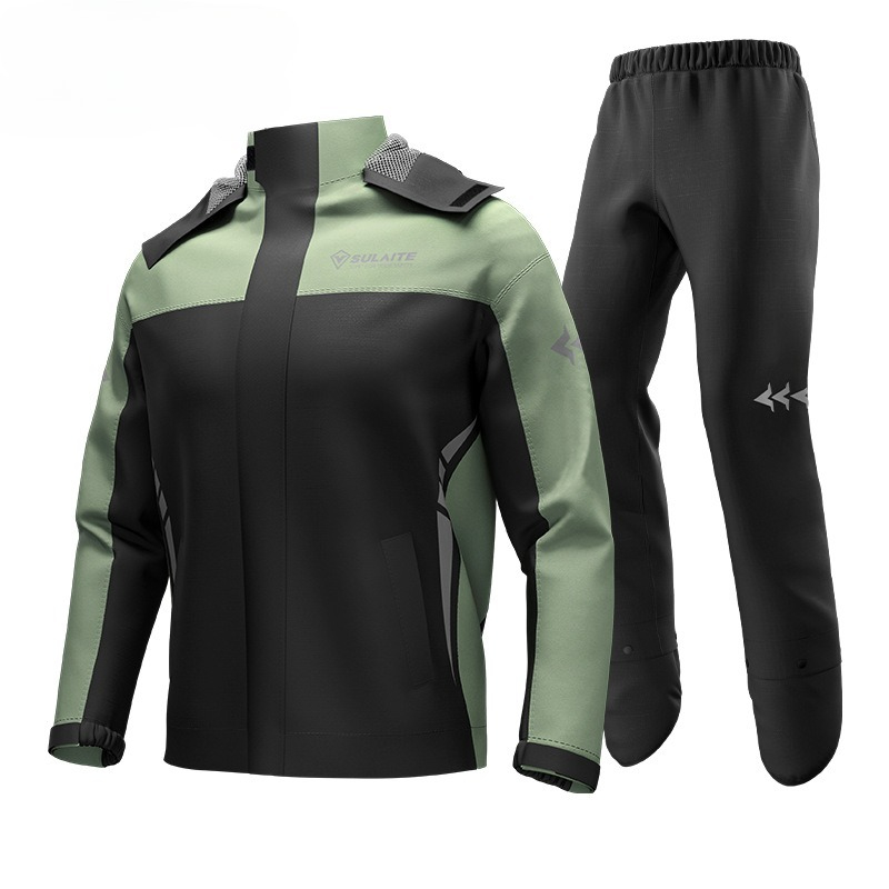 ชุดกันฝนสำหรับมอเตอร์ไซค์ Oxfo - Cycling Commute In Rain บทวิจารณ์และราคา