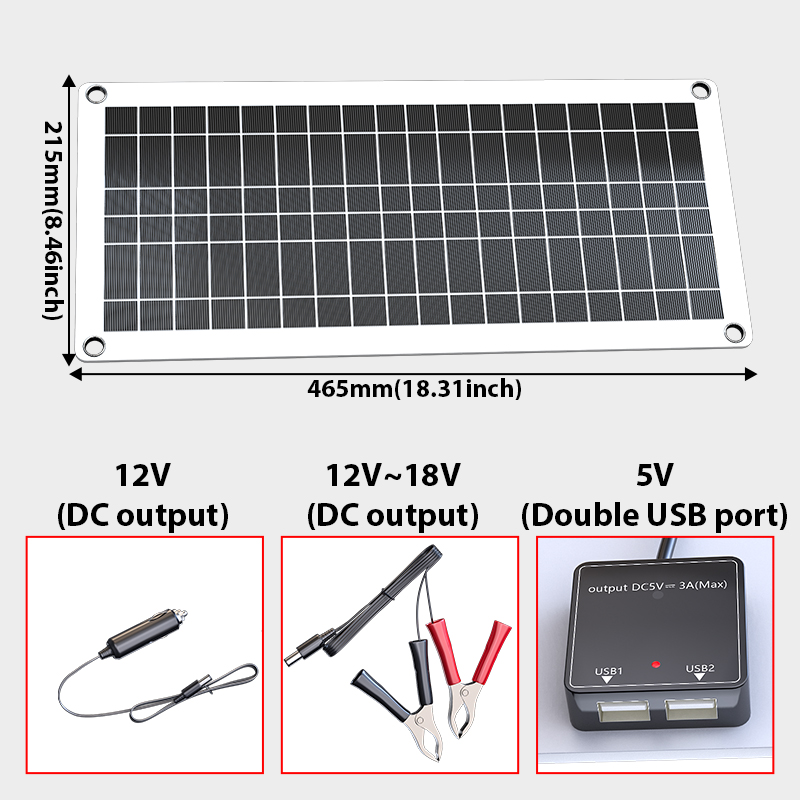 ชุดแผงโซลาร์เซลล์ 1000W 12V พร - Usb Charger Dynamo บทวิจารณ์และราคา
